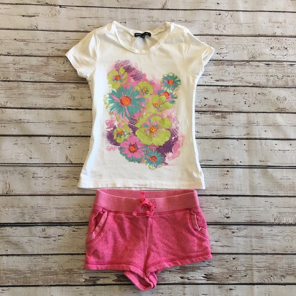 Gapkids Flower Tee Short Set